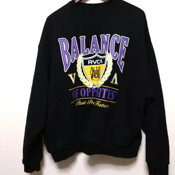 [레어 디자인] RVCA 루카 맨투맨 블랙 빅 로고