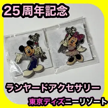 새상품 디즈니 리조트 랜드 25주년 기념 랜야드 미키 미니 레어
