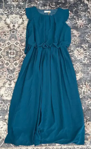 미사용 파티 드레스 원피스 피콕 그린