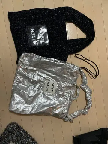 CITEN 블랙과 실버 토트백 세트