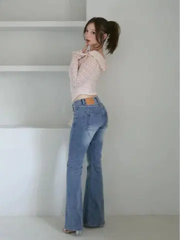 ANDMARY Heart hip flare denim