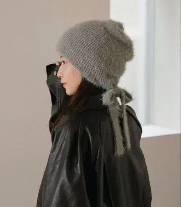 카스타네 퍼 리본 비니 Kasutane 니트 모자 와치