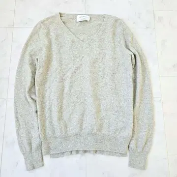 그린 라벨 릴랙싱 캐시미어 100% V넥 니트 스웨터