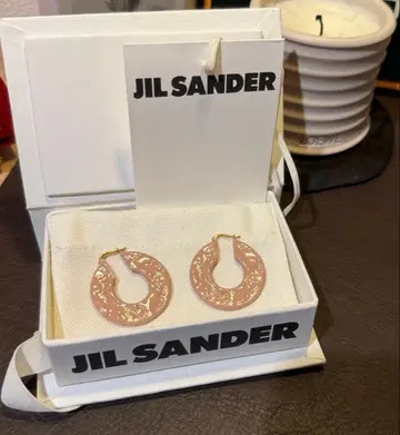 새상품급 레어 JIL SANDER 핑크 후프 귀걸이