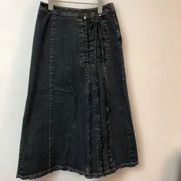 핑크하우스 다크 데님 롱 스커트