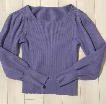 퍼플 스웨터 니트탑