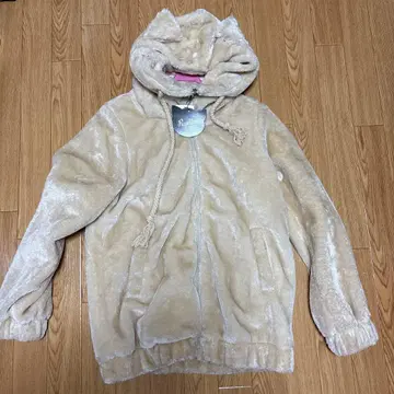 Rydia 고양이 귀 후드 부착 베이지 자켓 M 사이즈