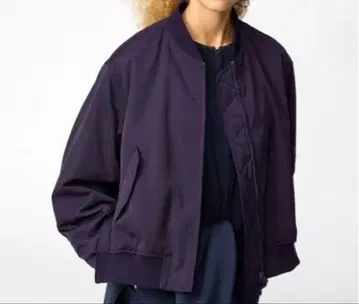 [ 미사용 새상품 ] 유니클로C 봄버 자켓 다크 퍼플 보라색 XL