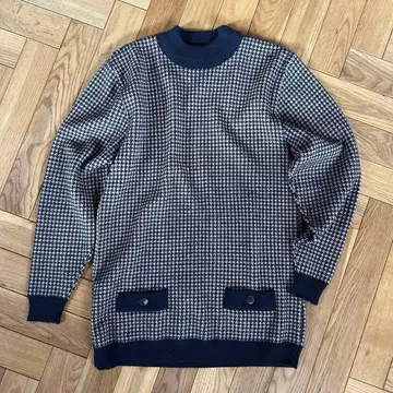 PENDLETON 니트 스웨터 울 로우 게이지 하운드투스