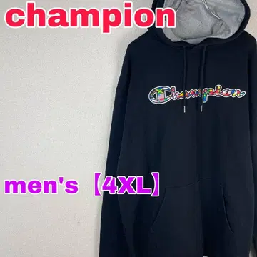 Z414 [champion] 후드 맨투맨 [남성용 4XL] 블랙