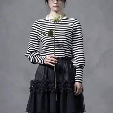 [ CHONO ] 귀찌 커프스 니트 보더 크루넥 보더 일본제