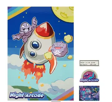포켓몬 Night Arcade 포스터 폴리곤 베토베타 도가스