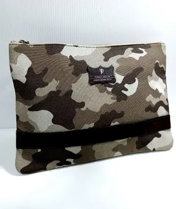 미사용 풀보 디자인 세컨드 백 카모플라쥬 패턴