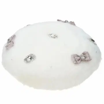 노에미 NOEMIE 샤기 트위드 리본 베레모 택 포함 미사용 새상품