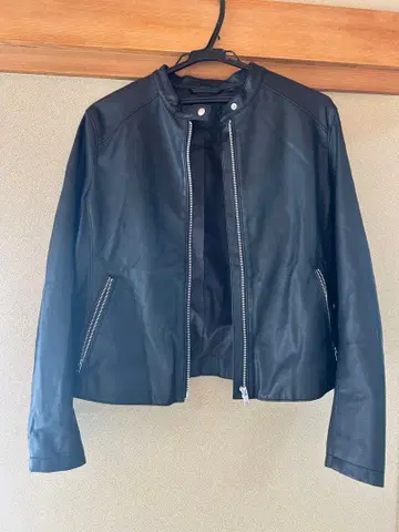 싱글 라이더 페이크 가죽 자켓 XL 블랙 유니클로 빅 사이즈