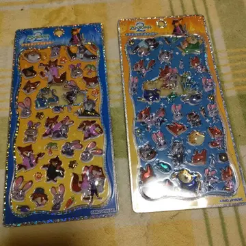 [정품] 푸치 드롭 스티커 주토피아 2장 세트 본본 드롭