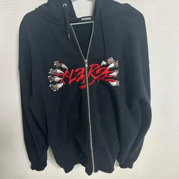 엑스라지 지퍼 후드티 블랙