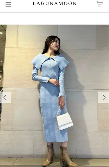 LAGUNAMOON 라이트 블루 니트 원피스