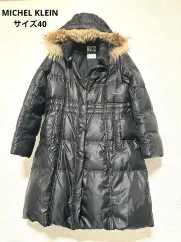 MICHEL KLEIN 미쉘클랑 리얼 퍼 다운 코트 40