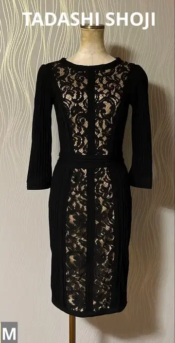 TADASHI SHOJI 타다시 쇼지 레이스 백 지퍼 원피스