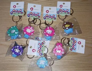 산리오 미야쿠미야쿠 파스텔 컬러 키링 컴플리트 7종