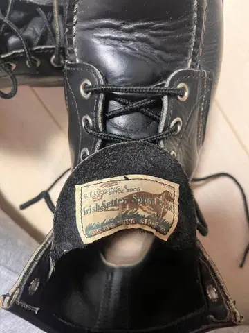 개 택 Red Wing Irish Setter 블랙 워크 부츠