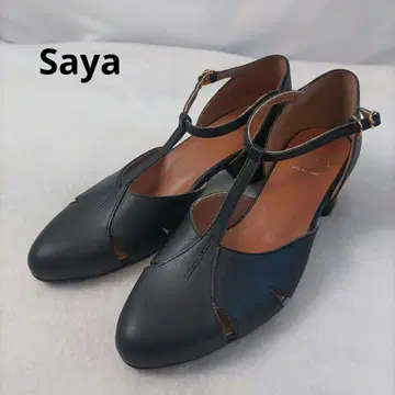 Saya 천연 가죽 45mm 세퍼레이트 펌프스 블랙