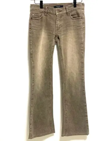 [ M-premier ] 플레어 데님 팬츠 라이트 브라운 36