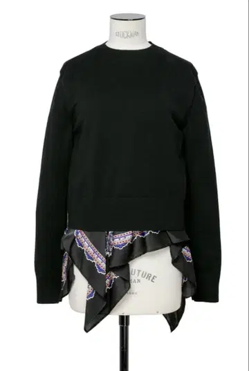 sacai 페이즐리 프린트 니트