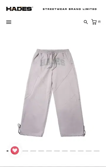 HADES 그레이 조거 팬츠