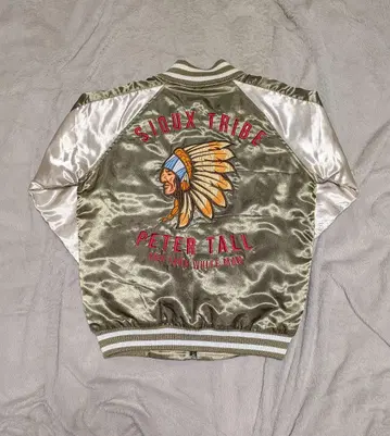 스카잔 인디언 아메카지 카키 x 화이트 짧은 기장