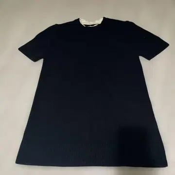 미라 오웬 네이비 니트 원피스 반팔