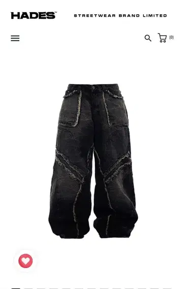 HADES 블랙 데님 팬츠