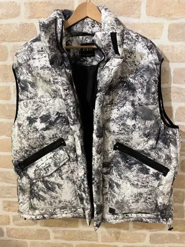 ZARA 다운 베스트 화이트 그레이 블랙