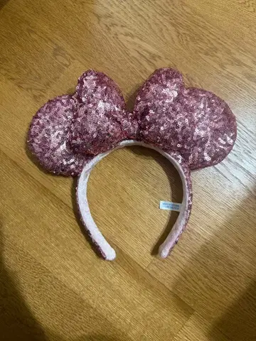 디즈니 미니 머리띠 스팽글 핑크