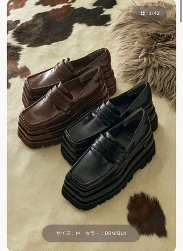 다리치 플랫폼 로퍼 블랙 XS