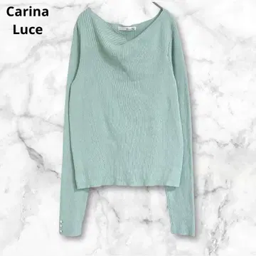 카리나 루체 민트 그린 긴팔 니트 얇은 소재 스웨터 L 루즈핏