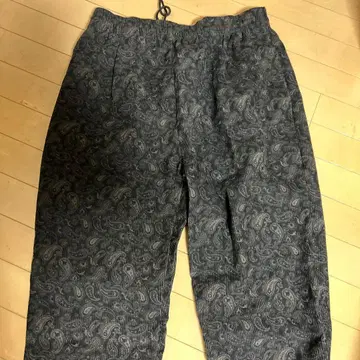 페이즐리 무늬 코듀로이 와이드 팬츠