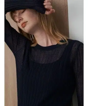 ELENDEEK 시어 리브 니트 상의