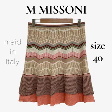 이탈리아제 M MISSONI 미쏘니 지그재그 패턴 스커트 여성용