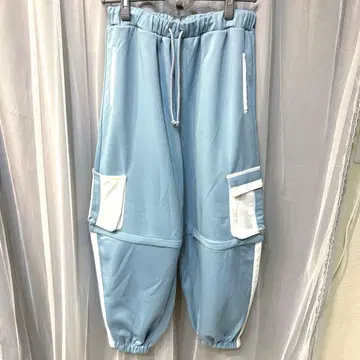 SPINNS Attitude Makes Style! 카고 팬츠 스카이블루