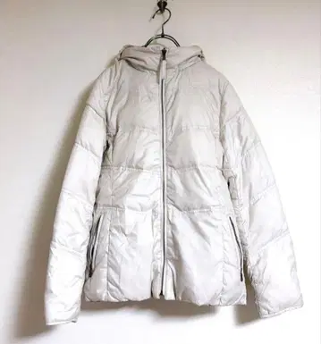 쿠미쿄쿠 다운 자켓 화이트 계열 후드 부착 리버서블 사이즈 2
