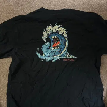 SANTA CRUZ 파도 디자인 T셔츠 블랙