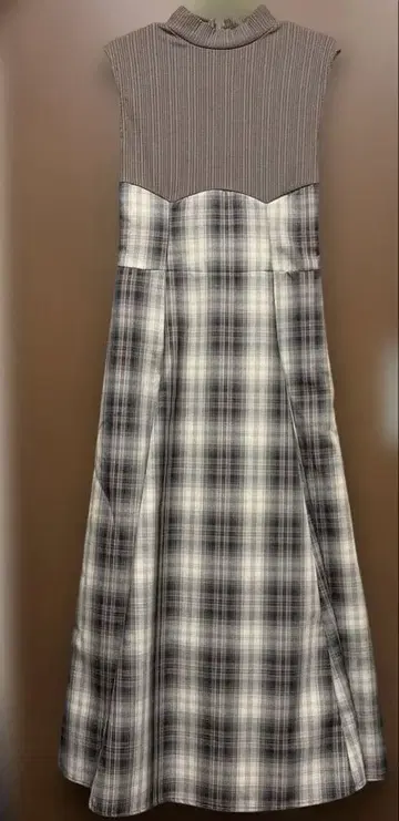 더즐린 M 사이즈 체크 슬리브리스 코르셋 원피스