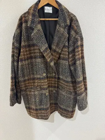 CLASSICAL ELF 체크 무늬 오버 사이즈 자켓