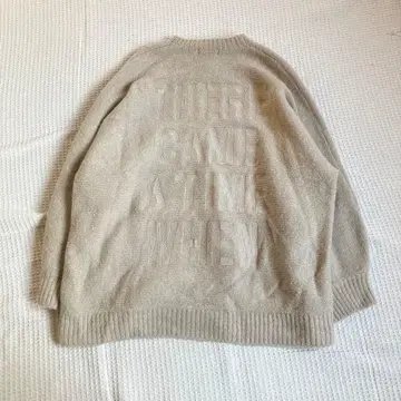 SCOTCLUB 백 메시지 풀오버 니트 그레이지 M