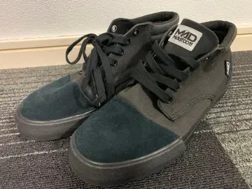 미사용 MAD 가죽 스웨이드 캔버스 하이컷 스니커즈 26.5