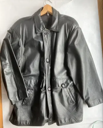 [ 구제 의류 ] 양가죽 블랙 가죽 자켓