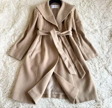 언타이틀 INDIVI 캐시미어 100% 코트 카멜 베이지 사이즈 3