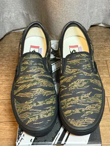 반스 스케이트 슬립온 타이거 스트라이프 카모플라쥬 29.5cm